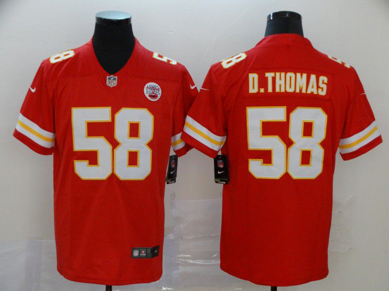 Men Kansas City Chiefs #58 D.Thomas Red Nike Vapor Untouchable Limited NFL Jersey